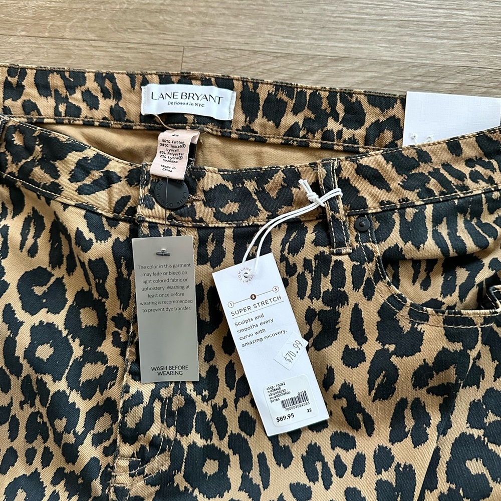 Lane Bryant Leopard Print Skinny Jeans